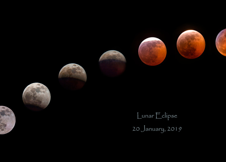 Super Blood Wolf Moon Eclipse Photography Art | johnnelson