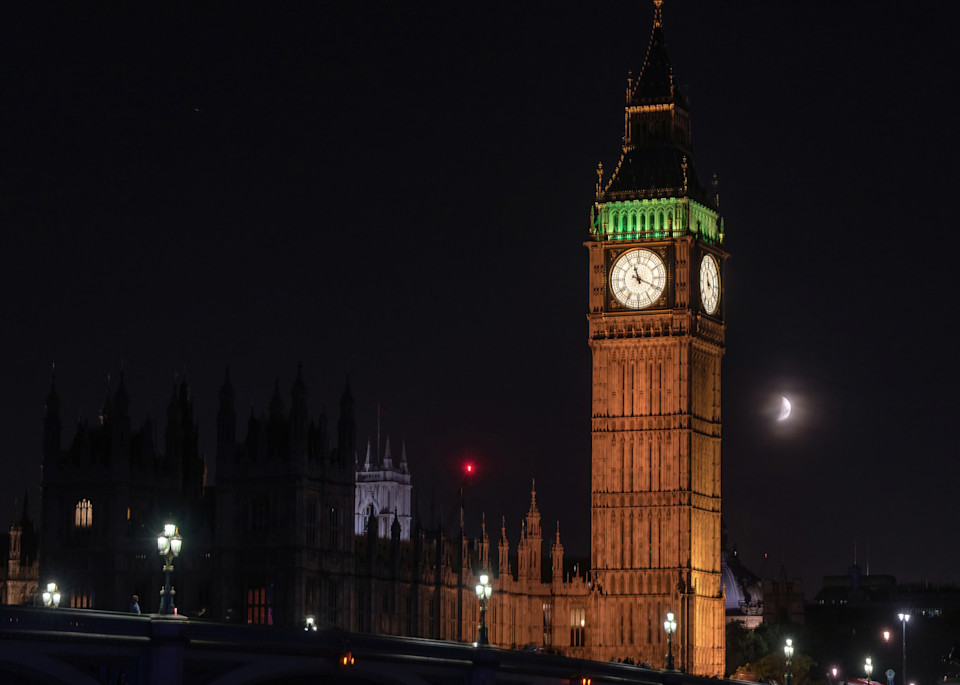 Big Ben In The Moonlight Photography Art | johnnelson