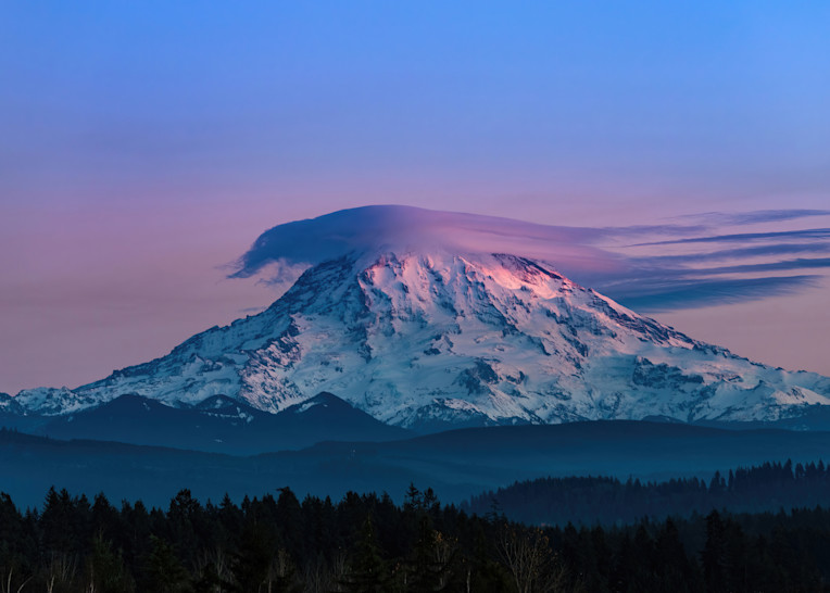 Cloud Blanket On Mt Rainier Photography Art | johnnelson