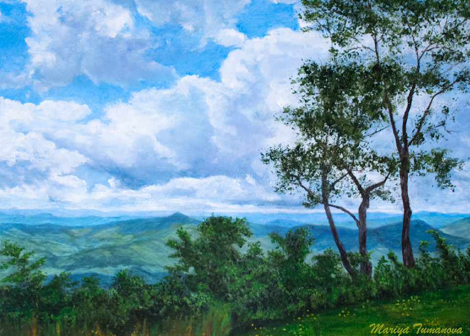 Blue Ridge Mountain View 12x16 Art | Mariya Tumanova ART