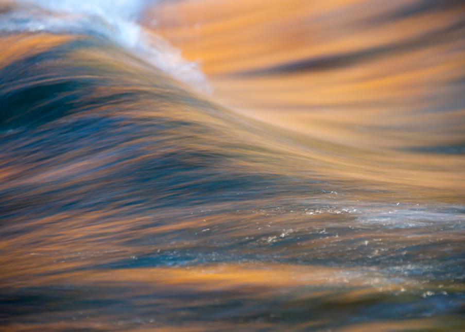 Print Of Light Reflection on rushing water.  Fine Art Prints on Canvas, Paper, Metal & More by Sally Halvorsen
