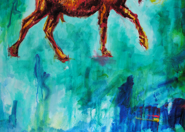 Moose painting, art