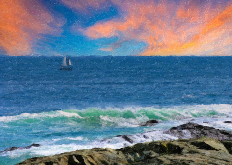Sunset Sail Paint Photography Art | Fred Pais Photography