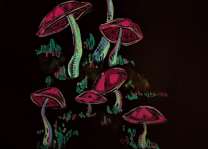 Pink Mushrooms Art | jasonhancock