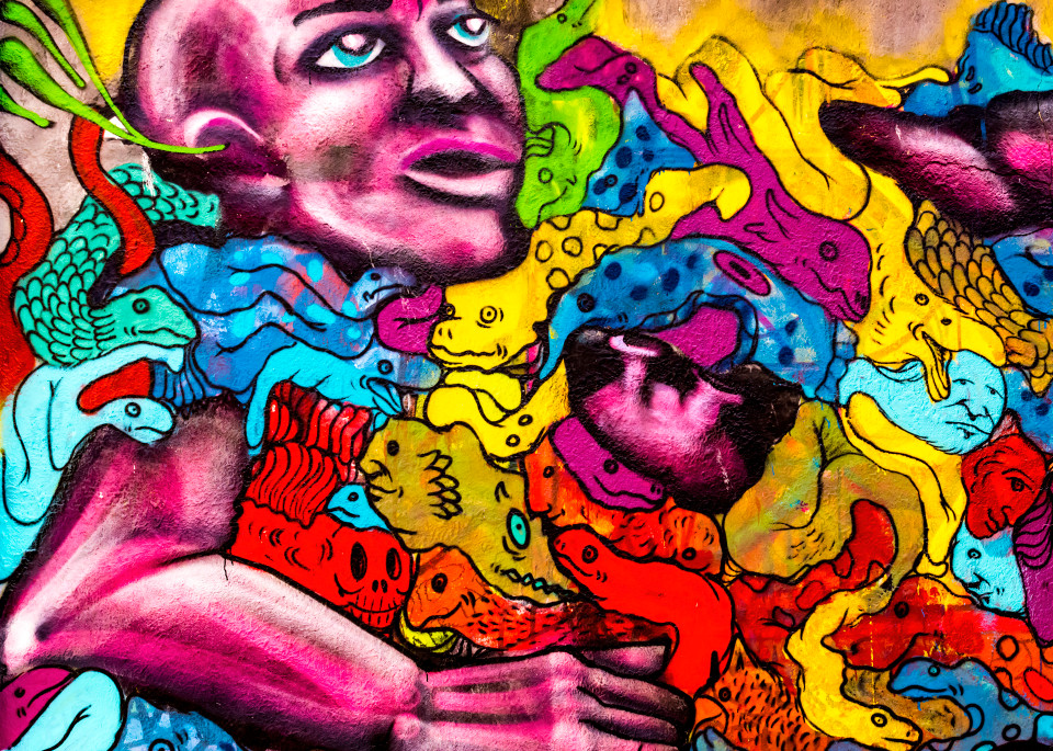Valparaiso Wall Graffiti #1 Photography Art | Rick Vyrostko Photography