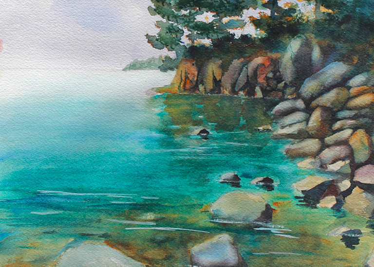 Acadia Shoreline Art | Cate Poole Water Colors
