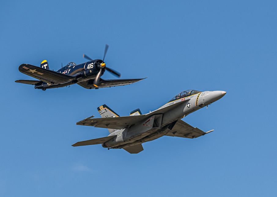 F4 U And F18 Heritage Flight Photography Art | RPG Photography