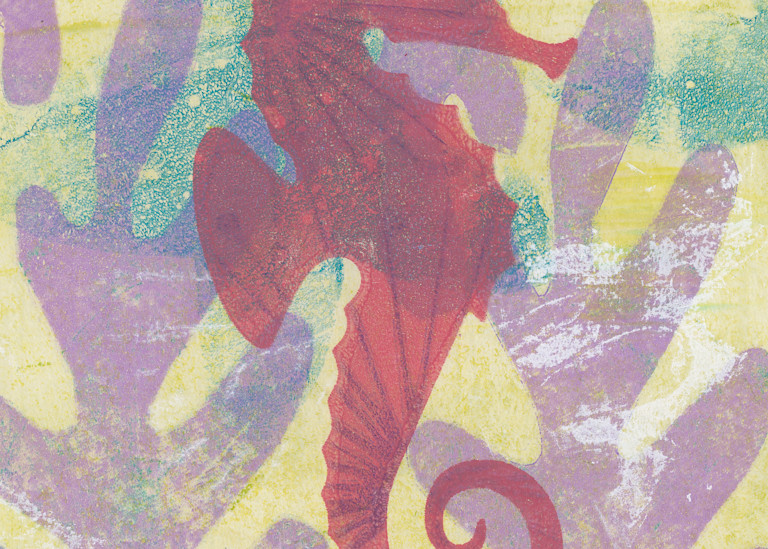 Seahorse 3: Original Fine Art by Jennifer Akkermans.