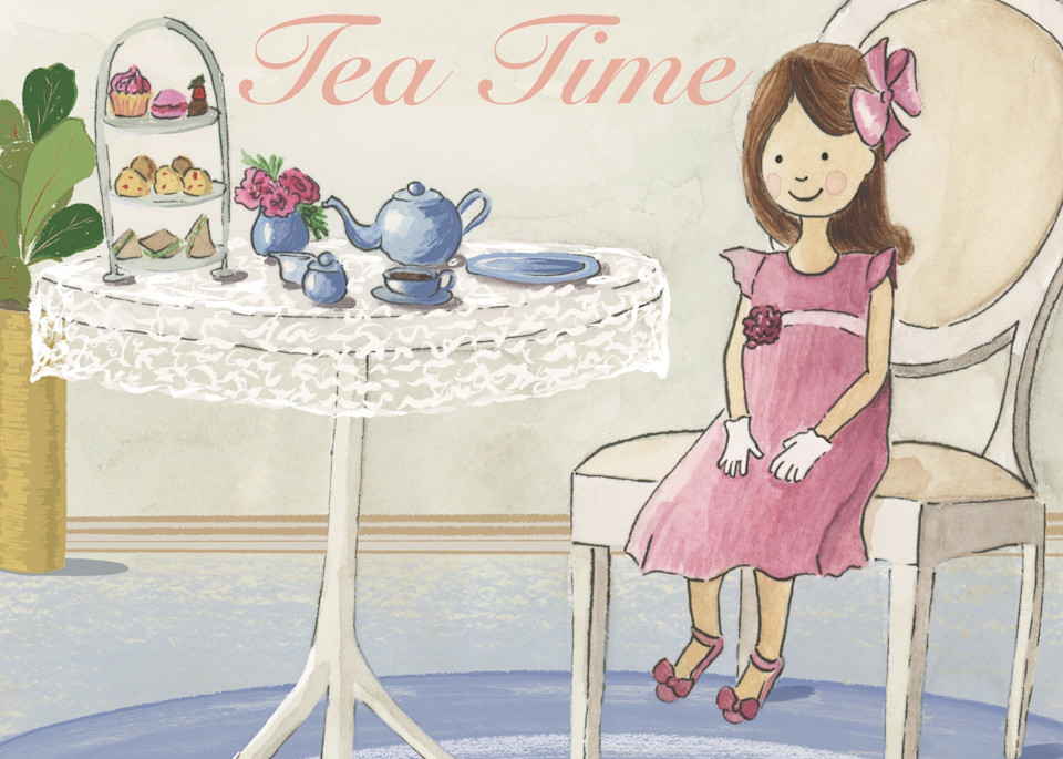 Tea Time Little Girl Art | Anneke Swanson Art