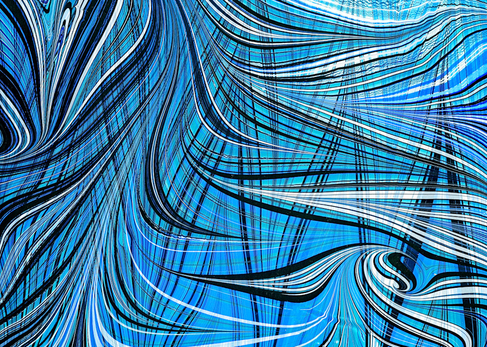 Blue Sea Fern 1 Square Art | Kim Strzykalski Art