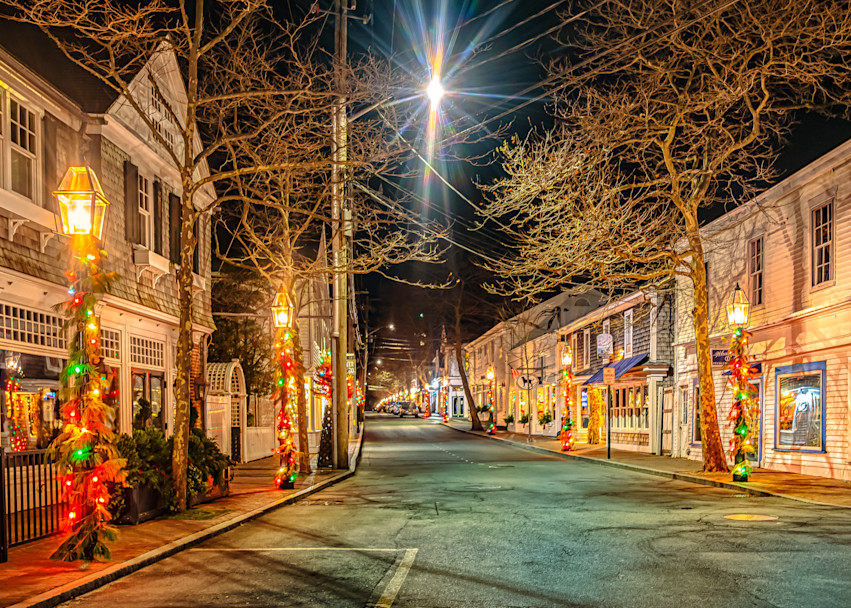 Edgartown Christmas Star Main Street 2022. Art | Michael Blanchard Inspirational Photography - Crossroads Gallery