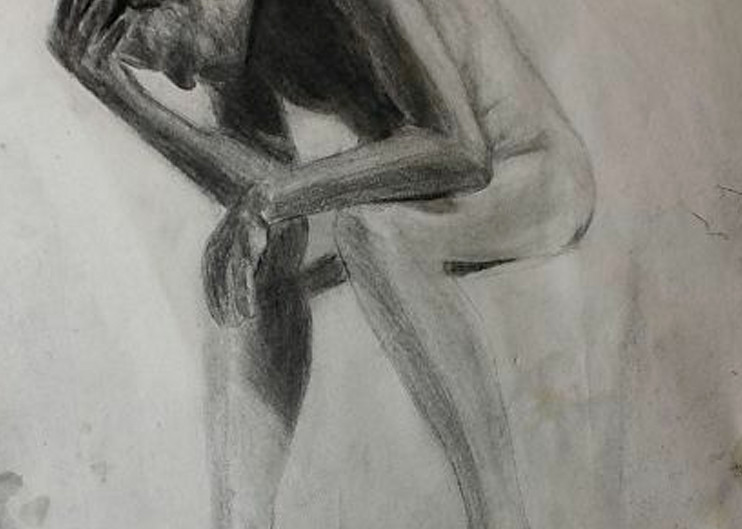 Pencil Drawing 2012 Man Sitting Img 0015 2 Art | Ruthie Briggs Greenberg