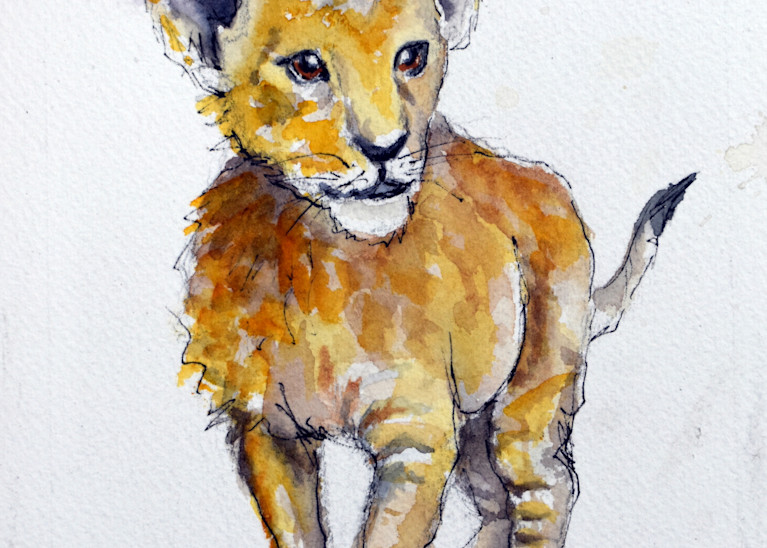 Baby Lion  Art | Cathy Poulos Art