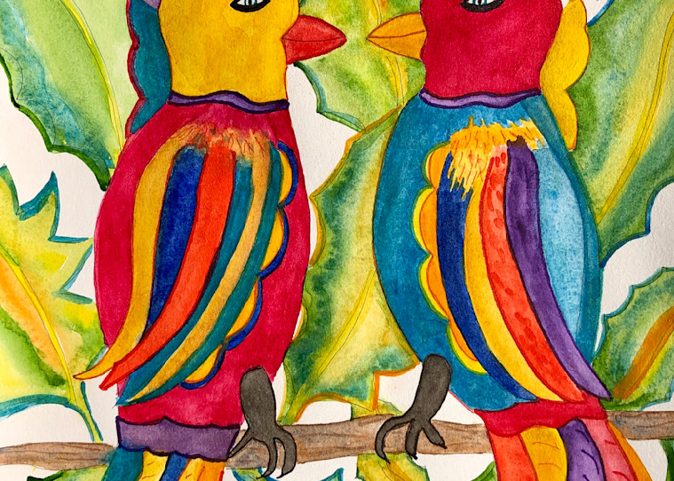 Stare Down Parrots Art | Becki Thomas Art