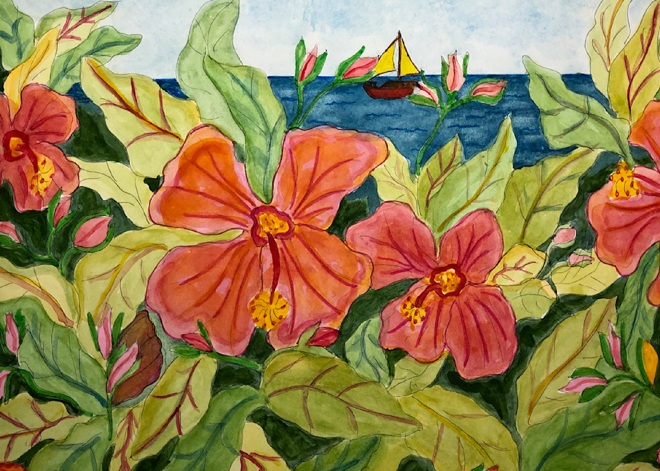 Hibiscus Sail Art | Becki Thomas Art