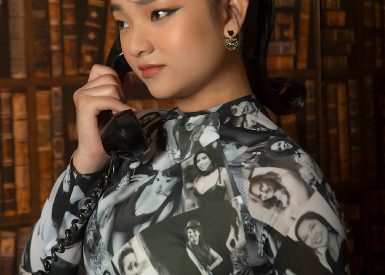 Model Wearing An Ao Dai With Black And White Portrait Photos 2 Photography Art | David Louis Klein