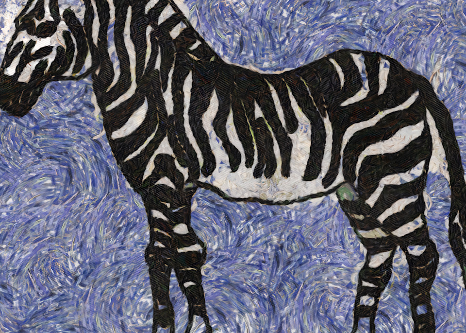 Zebra Van Gough Inspired 1 Art | Irena Orlov Art
