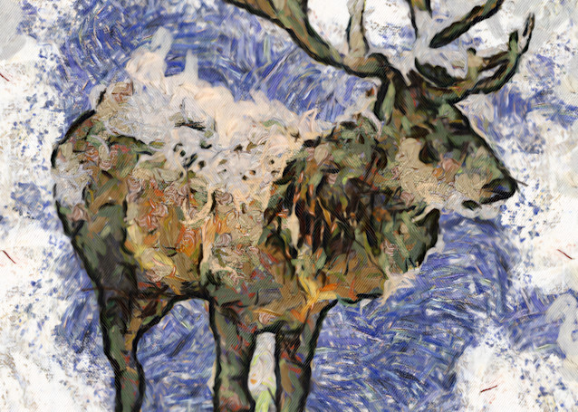 Deer Van Gough Inspired 1 Art | Irena Orlov Art