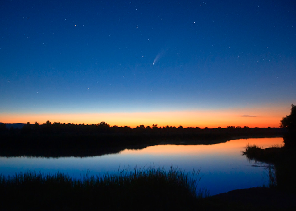 Comet Neowise Over Dead Creek Photography Art | Anne Majusiak Photography