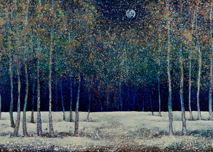 Forest Grove At Night Art | Melissa Graves Brown