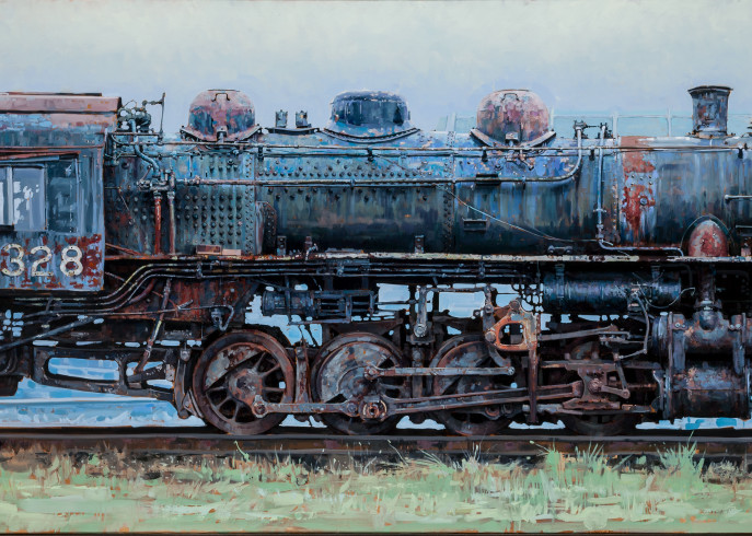 Rusted Steam Train Art | Santiago Michalek Fine Art