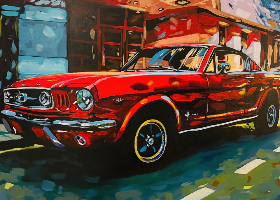 1966 Ford Mustang Fastback Art | Kurt Hanss Fine Art
