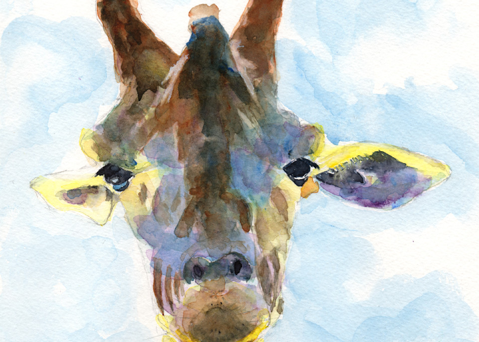 Giraffe 2 Watercolor Print | Claudia Hafner Watercolor