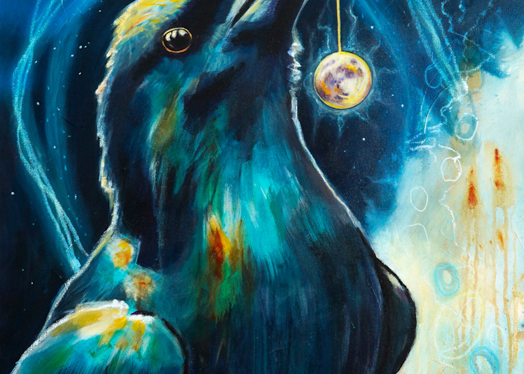 The Raven And The Moon Print Art | Stationary Nomad Studios