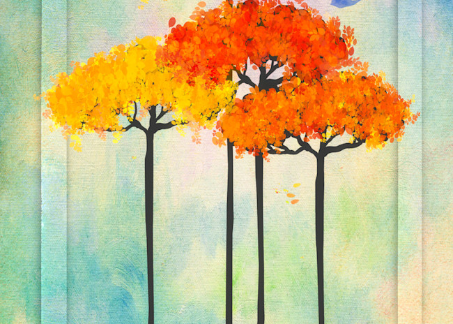 Autumn Umbrella Trees Art | Karen Hutton Fine Art