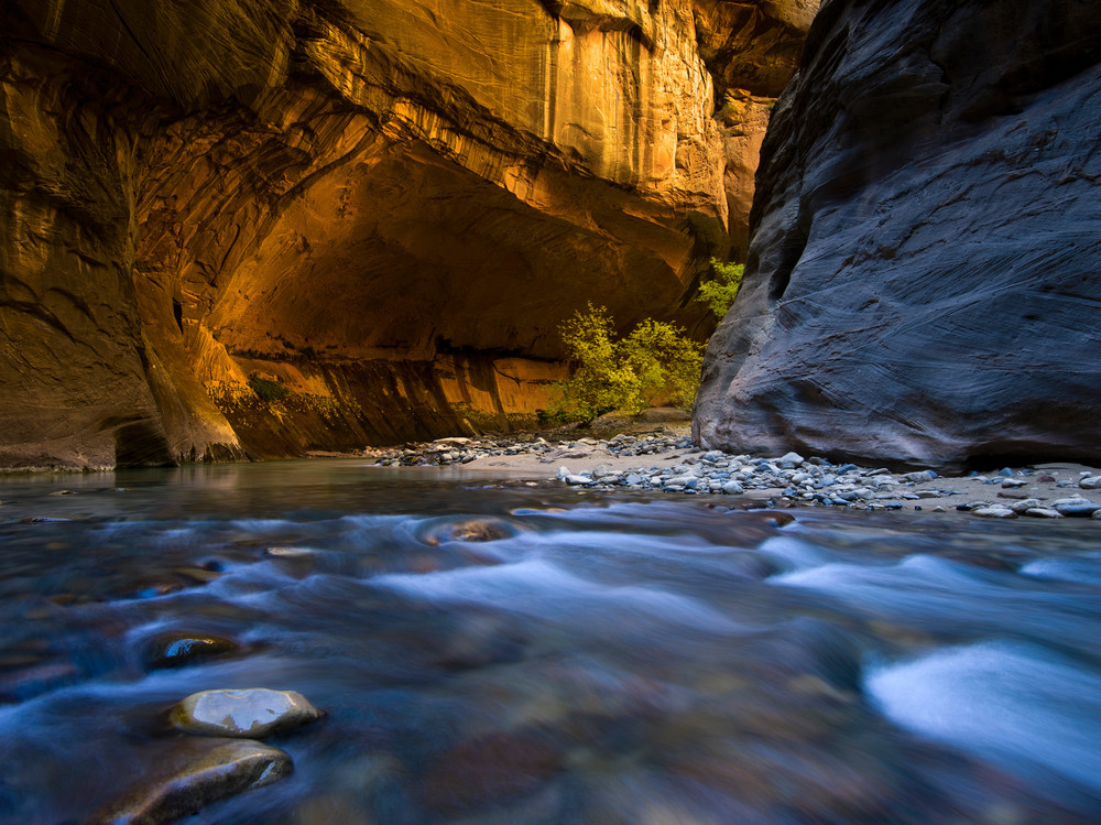 Golden Narrows in Zion National Park Golden Narrows in Zion National Park