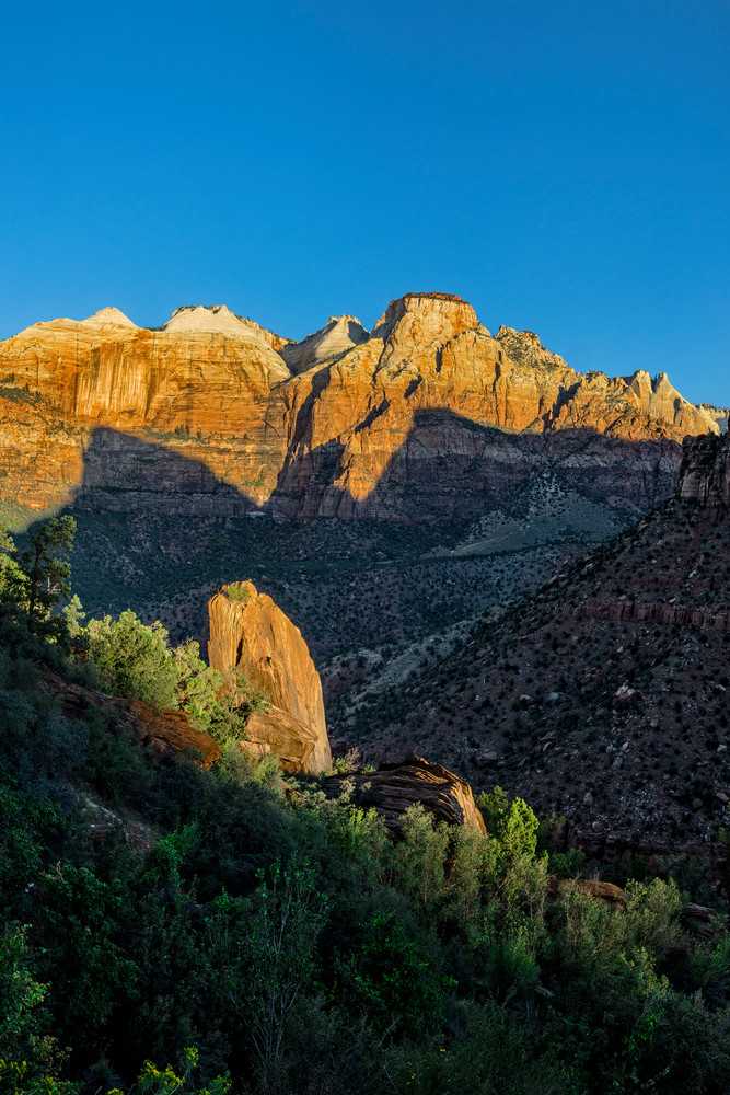 Shadow of the Eagle - The Streaked Wall - The Sentinel - Zion National Park - Utah