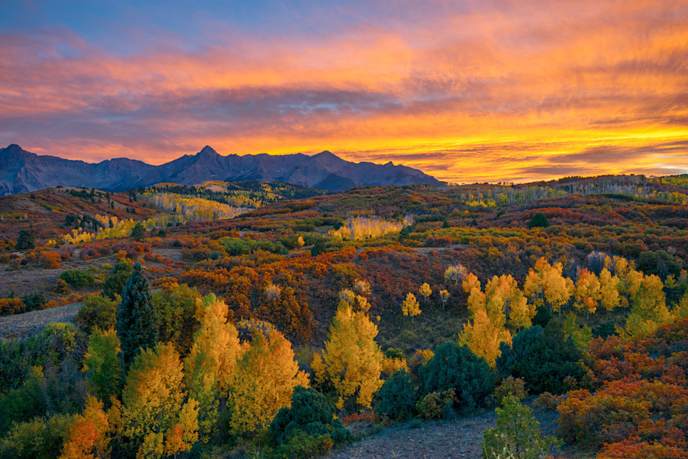 6603 Sunset L Sneffels Range Colorado Photography Art | Cunningham Gallery
