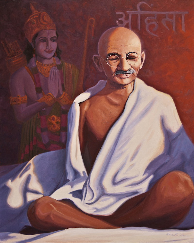 Mahatma Gandhi in Meditation