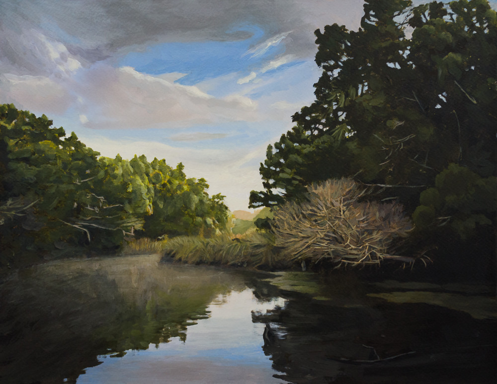 Florida Chassahowitzka River Landscape Acrylic Painting