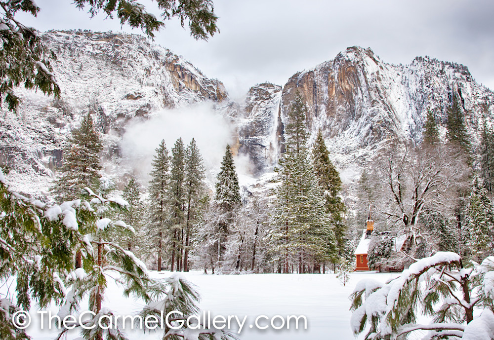 Yosemite Chapel in Winter