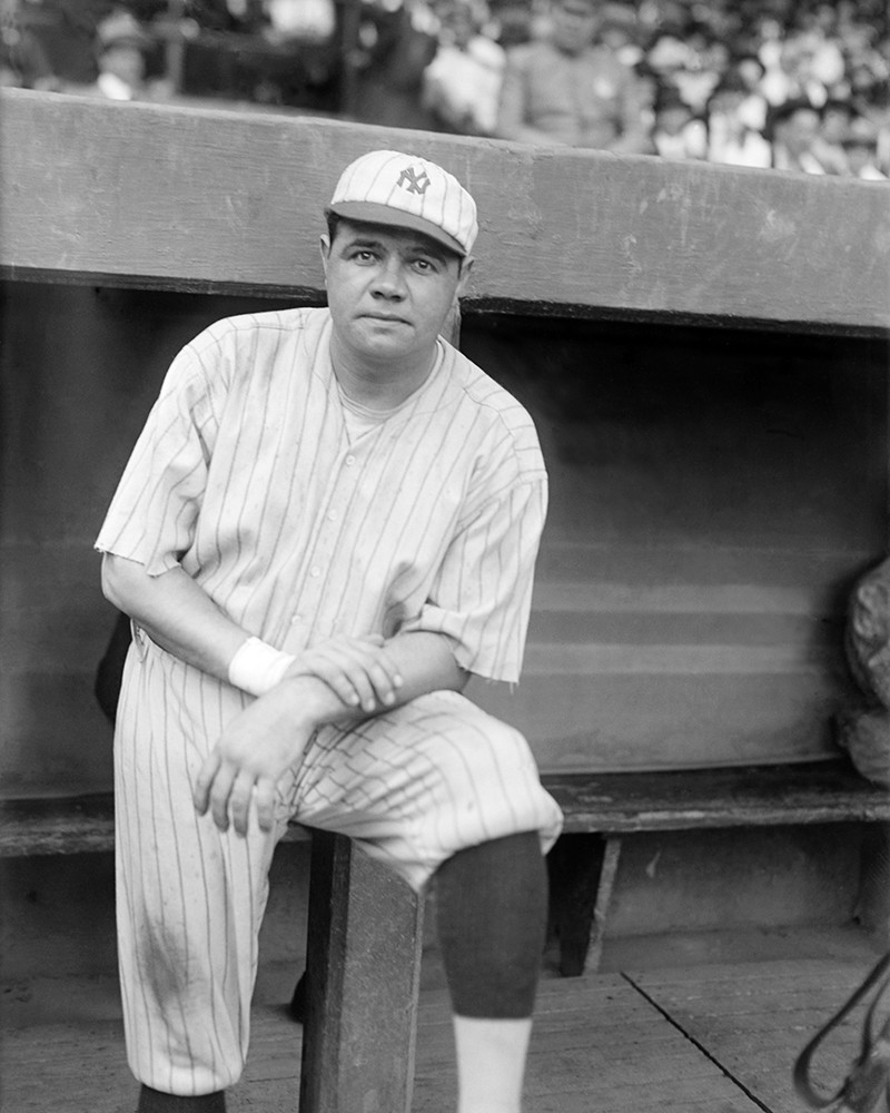 Babe Ruth with the NY Yankees