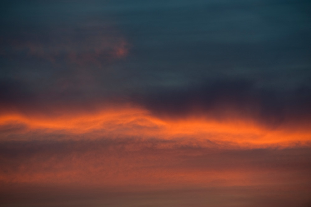 Fine art print of red clouds