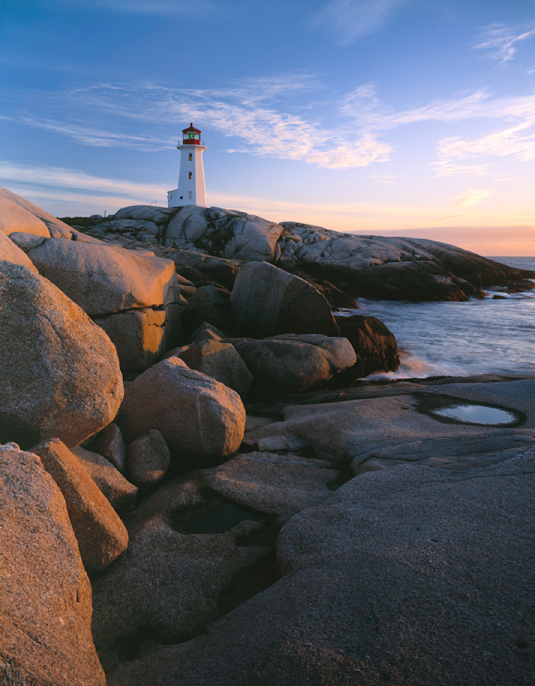 Peggy's Cove lighthouse fine art print on the coast of Nova Scotia, Canada by Greg Probst