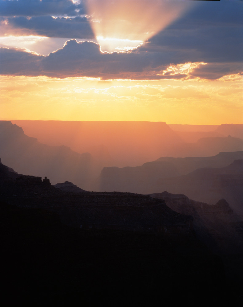 Sun burst at Grand Canyon