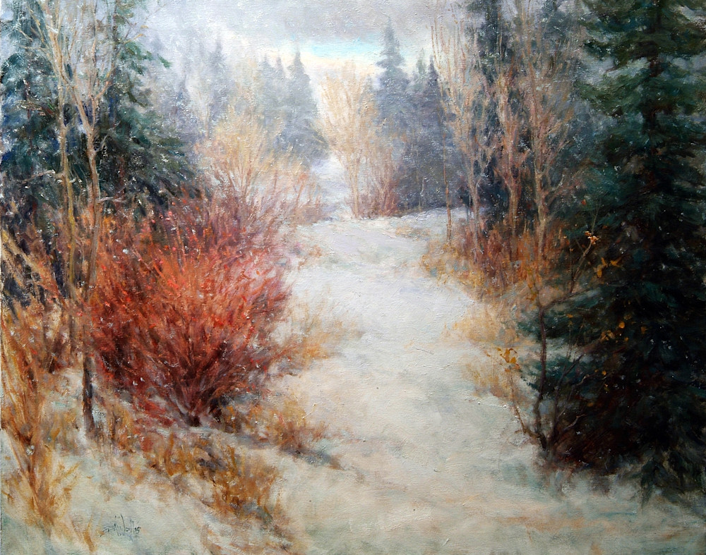 Winter landscape painting Wallis