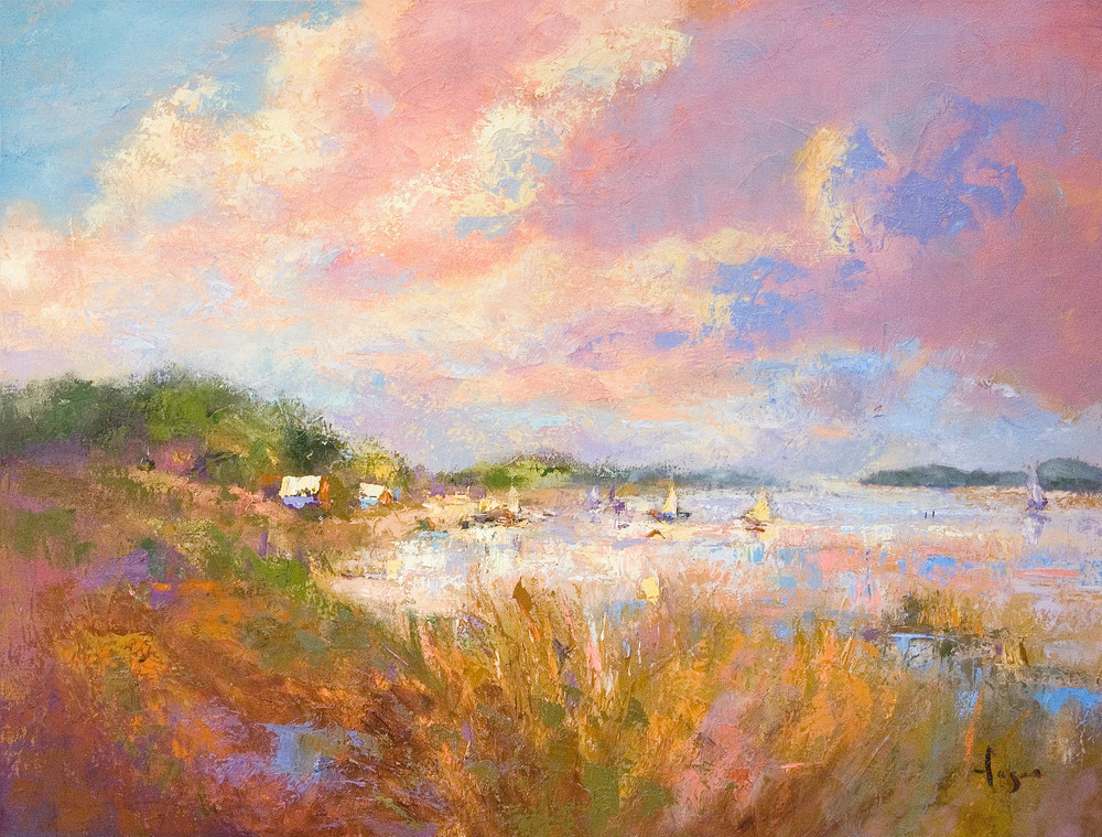 Coastal Cloud Painting, Limited Edition Print by Dorothy Fagan