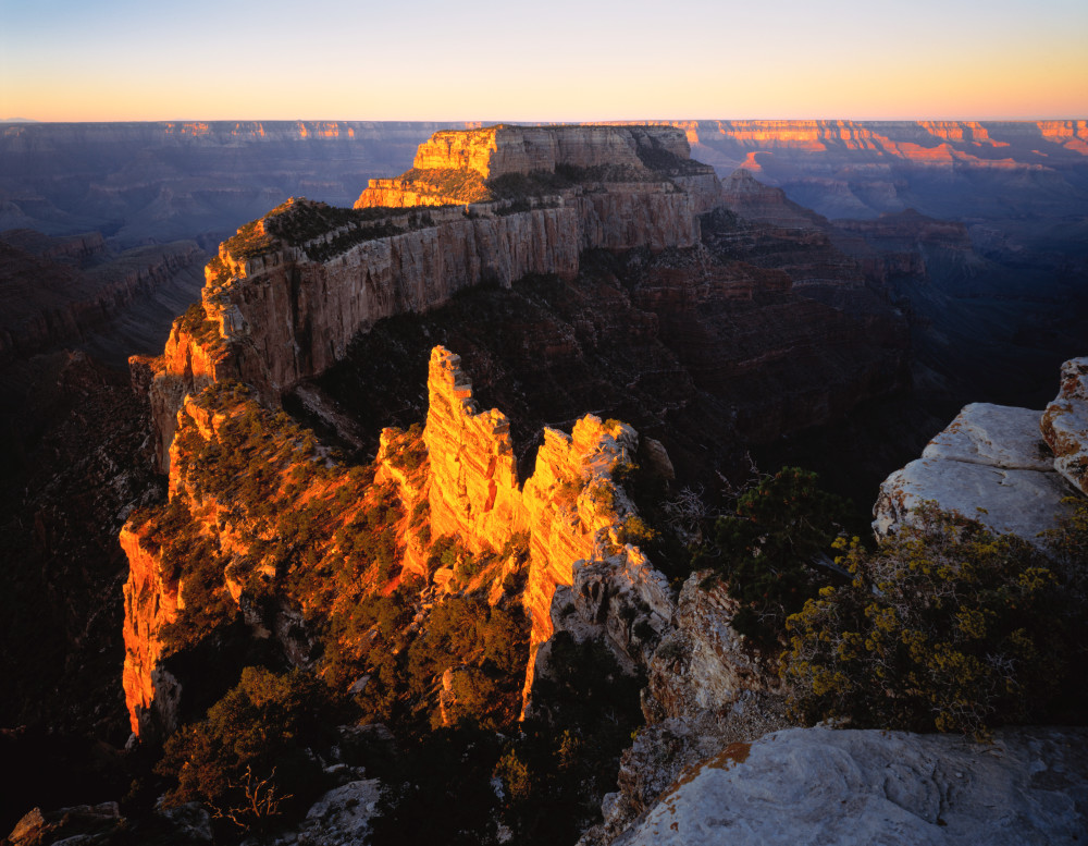  Fine art print  of "Grandeur of Wotans Throne" in the morning light at Grand Canyon by Greg Probst