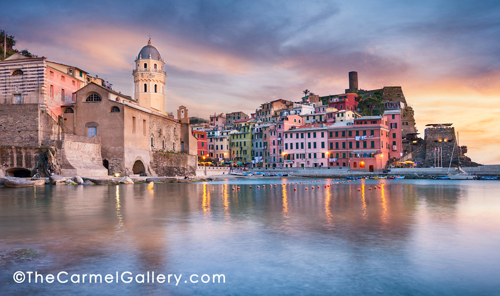 Vernazza Sunset Cinque Terre Art | The Carmel Gallery