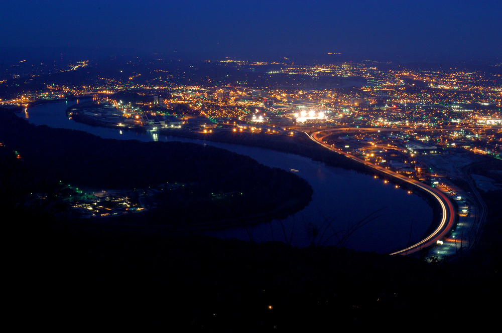 Night view of Chattanooga from Lookout Mountain