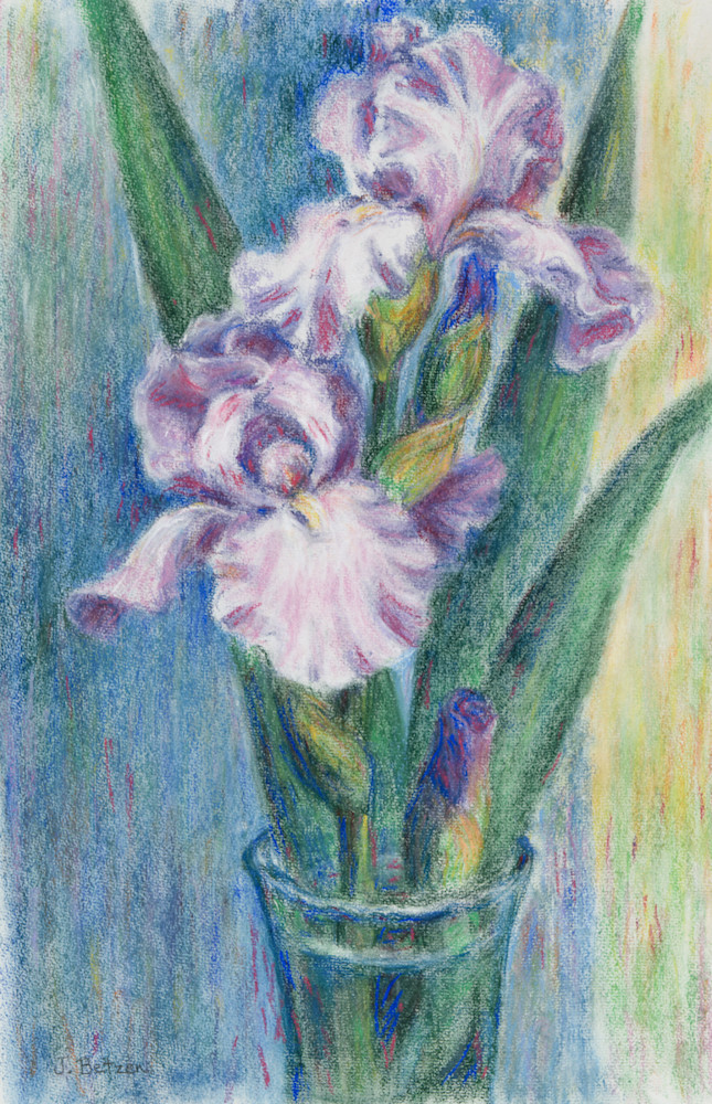 Pink Irises by Julie Betzen Tilton