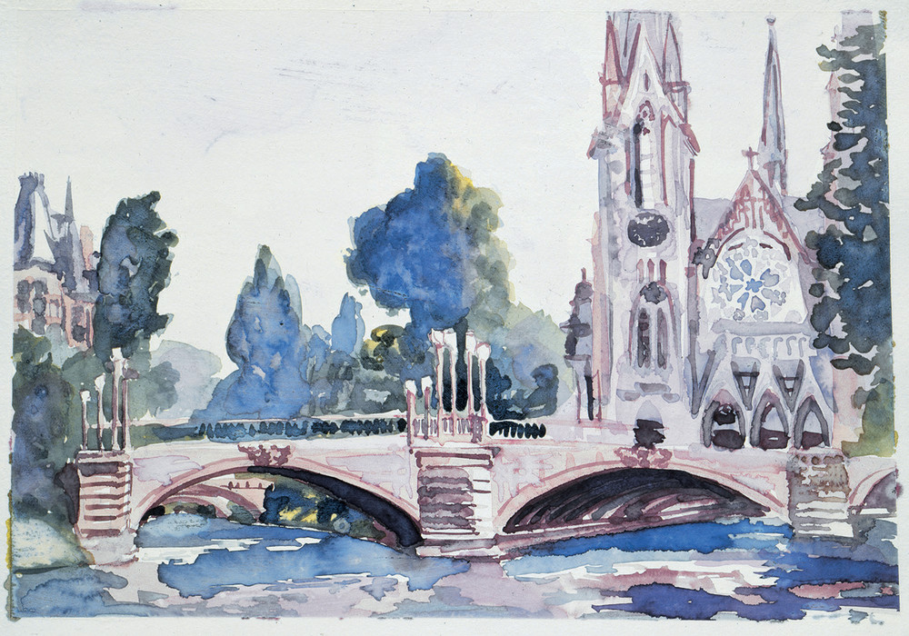 L'Eglise St. Paul | Watercolor Landscapes | Gordon Meggison IV