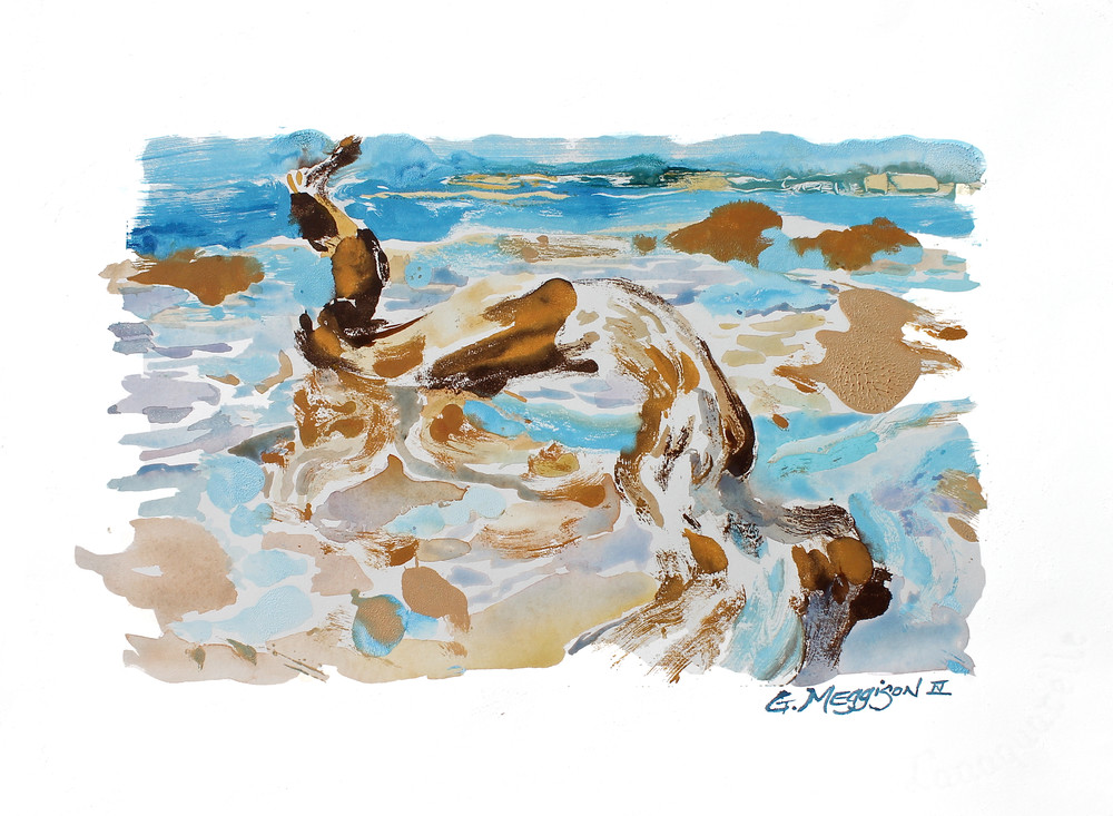 Memory And Entropy | Oil and Water Monoprints | Gordon Meggison IV