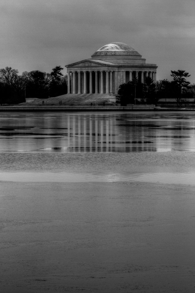 Fine Art Black and White Photograph of Jefferson Memorial by Michael Pucciarelli