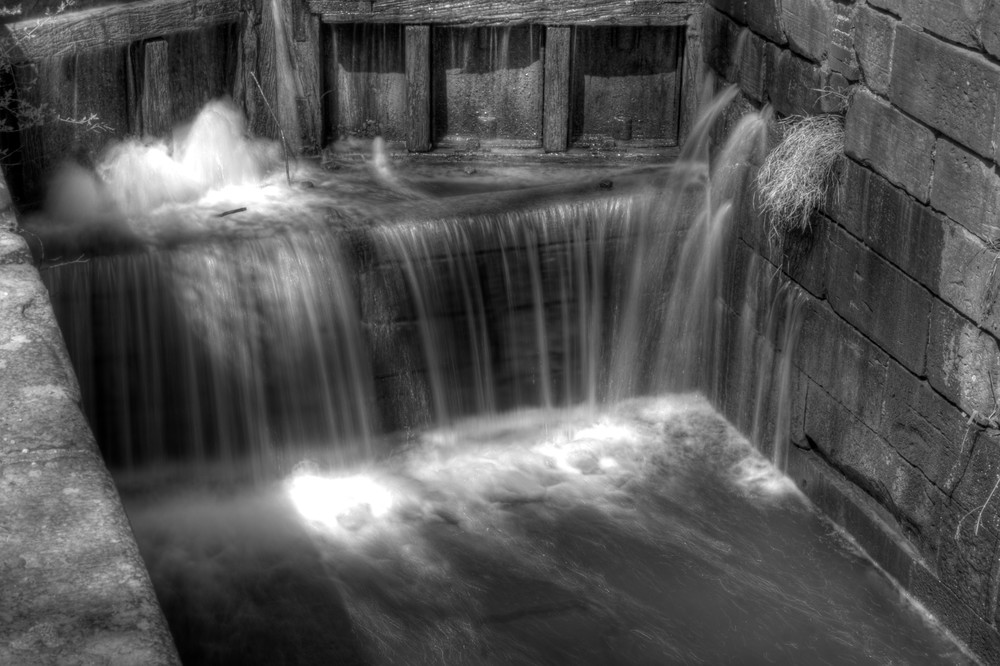 Fine Art Black and White Photograph of Great Falls Waterfalls by Michael Pucciarelli