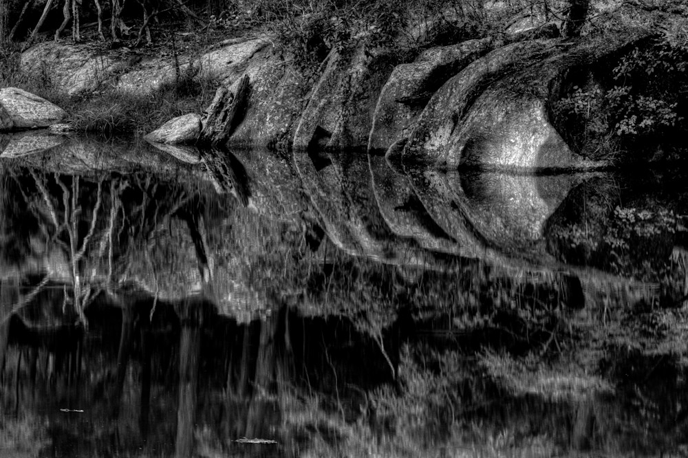 Fine Art Black and White Photographs of Great Falls Reflections by Michael Pucciarelli